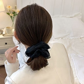 Solid Color Hair Scrunchies for Women, Pigtail Holders and Ponytail Accessories