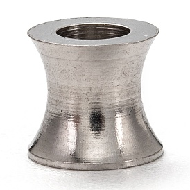 201 billes d'acier inoxydable, Perles avec un grand trou   , colonne concave