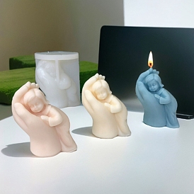 3d рука матери держит ребенка в форме для свечей из пищевого силикона «сделай сам», формы для ароматерапевтических свечей, формы для изготовления ароматических свечей