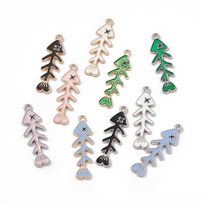 Подвески из эмали и сплава, очарование рыбьей кости