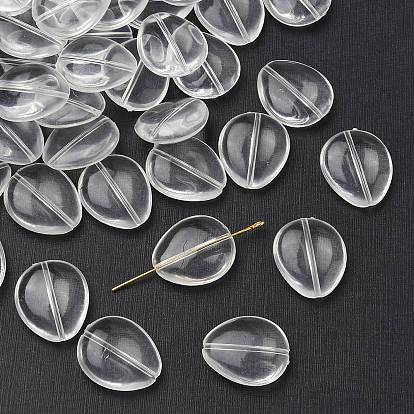 Прозрачные акриловые бусины в форме капли, 20x17x6 мм, Отверстие : 1.5 мм , около 365 шт / 500 г