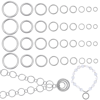 304 Stainless Steel Open Jump Rings, Round