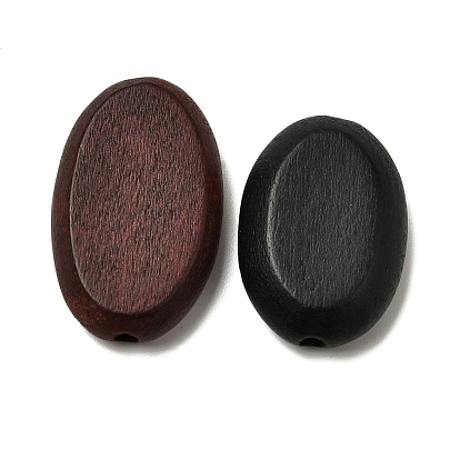 Бусины из натурального дерева шима, окрашенные, овальные