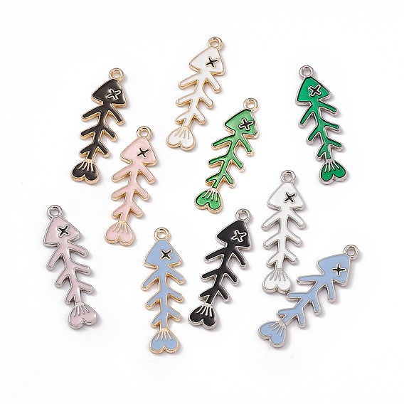 Подвески из эмали и сплава, очарование рыбьей кости