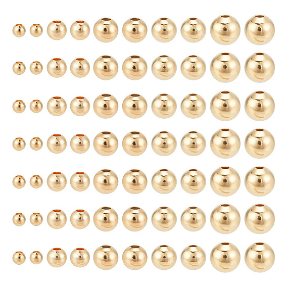 360 шт. 5 стили латунные бусины-проставки, круглые