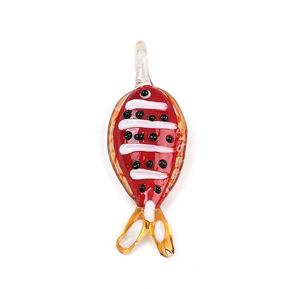 Большие подвески, лэмпворк, ручная работа , рыба