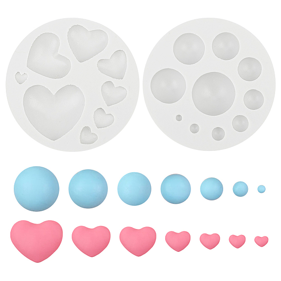 2 шт 2 стили силиконовые формы, белые