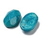 Natural Howlite Cabochons, Dyed & Heated, Faceted, Oval
