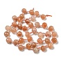 Natural Sunstone Beads Strands, Faceted, Top Drilled, Teardrop