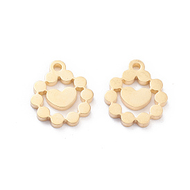 304 прелести нержавеющей стали, лазерная резка, кольцо с сердцем