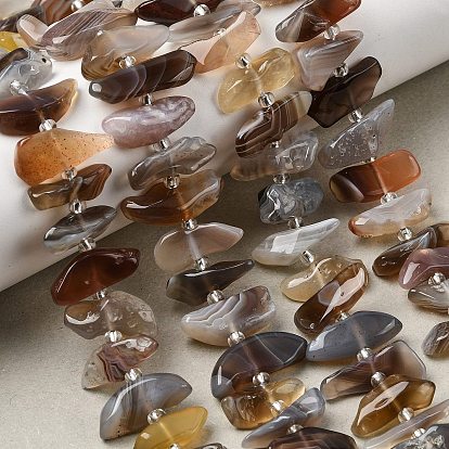Природные Ботсвана агат бисер нитей, самородки, с бисером