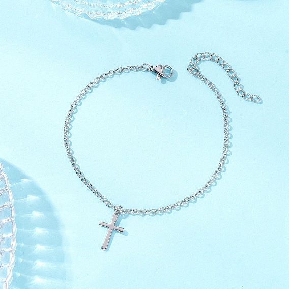 304 трос из нержавеющей стали цепи браслеты, с поперечными прелести