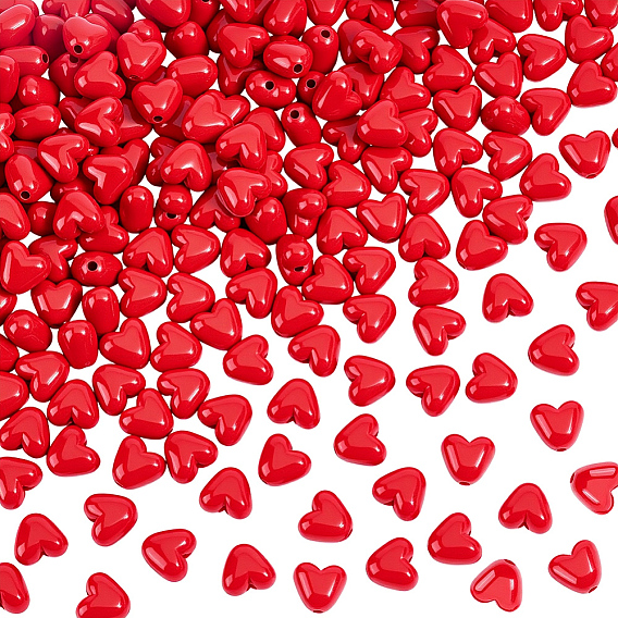 240 непрозрачные акриловые бусины, сердце