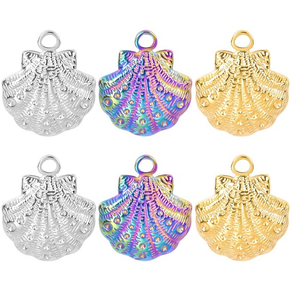 Stainless Steel Pendants,  Shell Charms