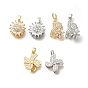 Латунные микро проложить кубического циркония подвески, с подвесками-кольцами