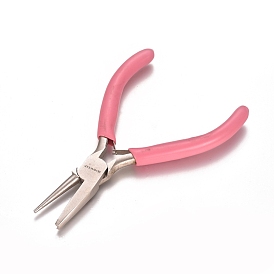 SUNNYCLUE Iron Round Concave Pliers, Wire Looping Pliers