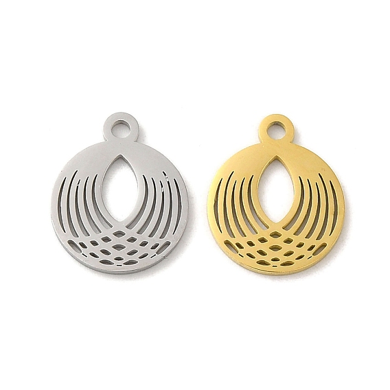 304 прелести нержавеющей стали, лазерная резка, плоский круглый шарм