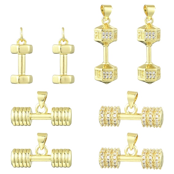 8шт 4 стили стойка покрытие латунь проложить подвески из кубического циркония, без свинца и без кадмия