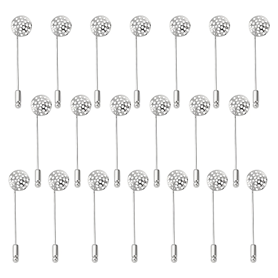 Латунные контакты сито брошь, без никеля , штифты : 61x13.5x1 мм, колпачок: 4x12 мм