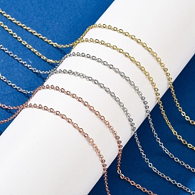 Ожерелья-цепочки из латуни для женщин, 304 из нержавеющей стали застежкой омар, стойки покрытие, без свинца и без кадмия, долговечный