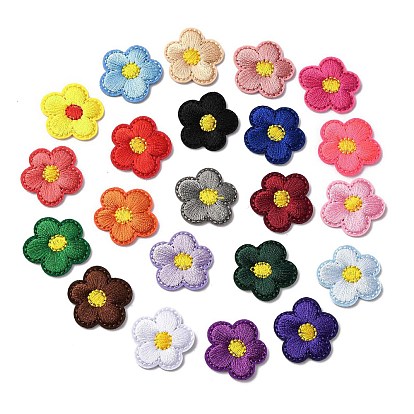 Утюг на ткани для вышивания полиэстера / пришивание заплат, аксессуары для костюма, аппликация, цветок