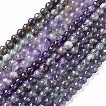 Natural Amethyst Beads Strands, Round