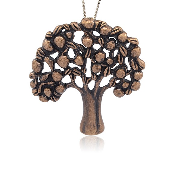 Подвески в тибетском стиле , старинные литые дерево подвески, 67x59x4 мм, отверстие : 4 мм