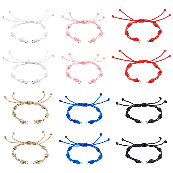 12pcs 6 couleurs fils de nylon fabrication de bracelets