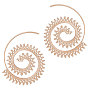 Spiral Gear Earrings with Exaggerated Vortex Design - Unique Circle Ear Jewelry in Gold and Silver