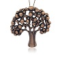 Подвески в тибетском стиле , старинные литые дерево подвески, 67x59x4 мм, отверстие : 4 мм