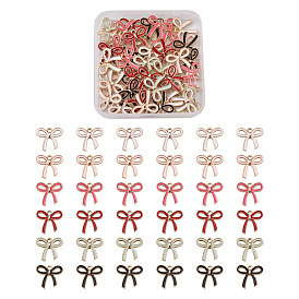 Подвески из легкого позолоченного сплава, с эмалью, бантом