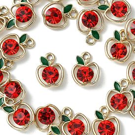 Подвески из сплава и страза, яблочные прелести