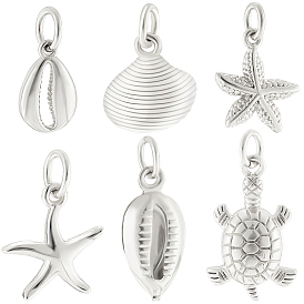 24 шт 6 стили латунные подвески, с прыжковых колец