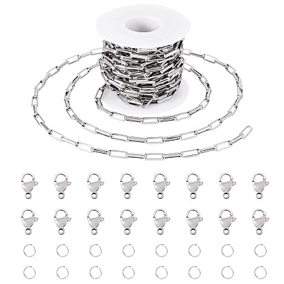 Сделай сам 304 наборы для изготовления цепочек из нержавеющей стали, браслетов/ожерельев