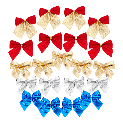 5Karten 5Farben Samt Bowknot Band, für diy weihnachtsbaumschmuck, Partygeschenk dekorieren