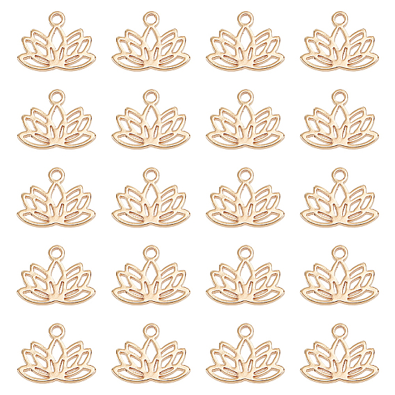 304 подвески из нержавеющей стали, цветок лотоса