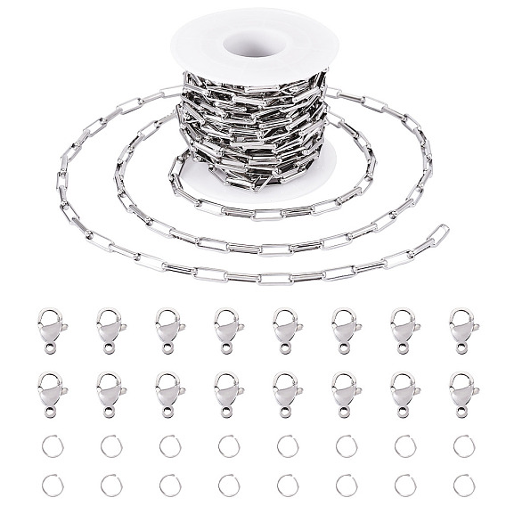 Сделай сам 304 наборы для изготовления цепочек из нержавеющей стали, браслетов/ожерельев