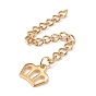 304 Stainless Steel Chain Extender, Curb Chain, with 202 Stainless Steel Charms, Crown