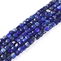Natural Lapis Lazuli Beads Strands, Faceted, Cube