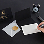 1pc Vegetable Parchment Envelope, with 1pc Gold Blocking Writing Card and 1pc Adhesive Wax Seal Stickers, Rectangle