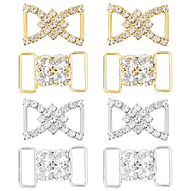 8шт. 4 пряжки-слайдеры из латуни и цинкового сплава со стразами, регулируемые застежки, для лямки, обвязочные мешки, аксессуар для одежды