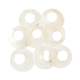 Подвески из натуральных ракушек Capiz, плоские круглые прелести