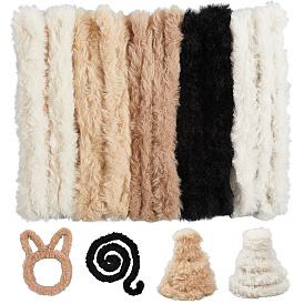 10Pcs 5 Colors DIY Plush Sticks, Chenille Stems, Pipe Cleaners, Kid Craft Material