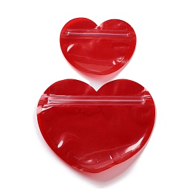 Bolsas con cierre de cremallera yin-yang de plástico con forma de corazón, bolsas de embalaje resellables, bolsa autoadhesiva