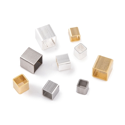 304 из нержавеющей стали европейские шарики, бусины с большим отверстием, кубические