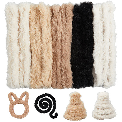 10Pcs 5 Colors DIY Plush Sticks, Chenille Stems, Pipe Cleaners, Kid Craft Material