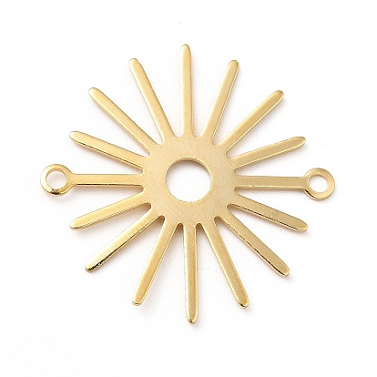 Brass Connector Charms, Sun Links, Long-Lasting Plated, Cadmium Free & Lead Free