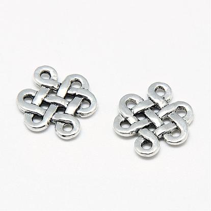 Tibetan Style Alloy Links/Connectors, Chinese Knot, Cadmium Free & Lead Free