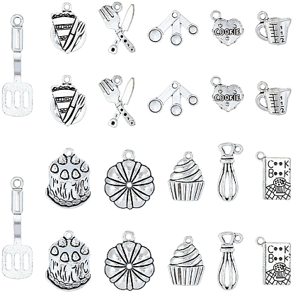 66шт. 11 стили, тематика выпечки тортов, тибетский стиль, подвески из сплава, смешанные формы