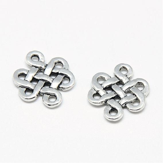 Tibetan Style Alloy Links/Connectors, Chinese Knot, Cadmium Free & Lead Free